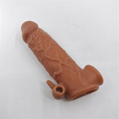 Kondom-Penis-Ärmel-wiederverwendbare Abdeckungs-Ergänzungs-Vergrößerungsgerät-erwachsener Sex Toy For Men