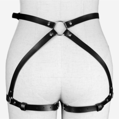 Sexy Punk Leder-Gartengürtel Verstellbarer Taillengürtel Sex Körper Beine Harness Weibliches BDSM