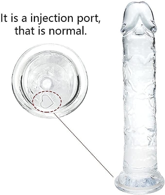 7 Zoll kleiner Dildo, weicher lebensechter Anfänger Sexspielzeug Jelly Dildo klar mit starkem Saugnapf für Frauen/Männer/Schwule