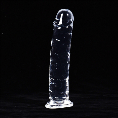 7 Zoll kleiner Dildo, weicher lebensechter Anfänger Sexspielzeug Jelly Dildo klar mit starkem Saugnapf für Frauen/Männer/Schwule