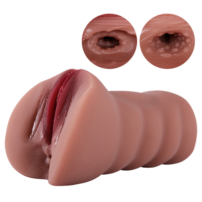 2 in 1 männlichem Masturbator-Sex-Spielzeug für Mann-lebensechten Tasche Pussy mit realistischer Vagina 3D und festem Analverkehr Stroker