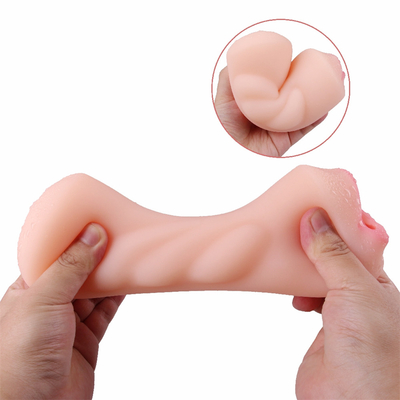 Freies Beispielrealistische Vagina Masturbator-Mundmund-Flugzeug-Schalenpocke Pussy-vertraute tiefe Kehldoppeltes Loch-Sex-Spielzeug für