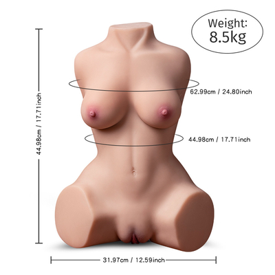 Muskel-Sex-Puppe des volles Silikon-halbe Körper-10kg mit Skelett-Masturbations-Mädchen-wirklichem Liebes-Puppen-Sex-Spielzeug für Männer