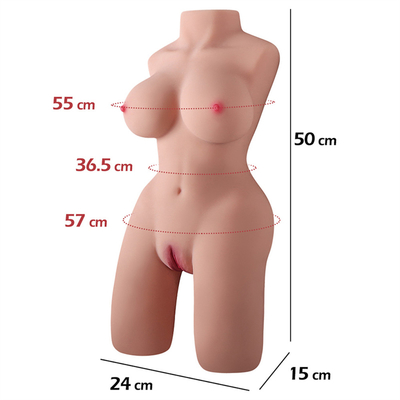 6,5-Kilogramm-multi Positions-aktiver halber Längen-weiblicher Silikon-Sex-Puppen-Torso realistischer Pussy-große Brust-Sex-Puppe passend für