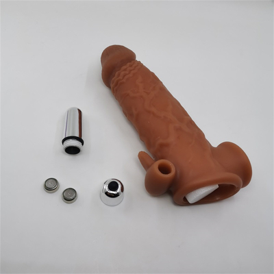 Kondom-Penis-Ärmel-wiederverwendbare Abdeckungs-Ergänzungs-Vergrößerungsgerät-erwachsener Sex Toy For Men