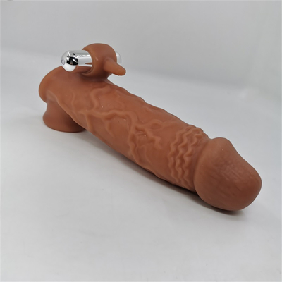 Kondom-Penis-Ärmel-wiederverwendbare Abdeckungs-Ergänzungs-Vergrößerungsgerät-erwachsener Sex Toy For Men