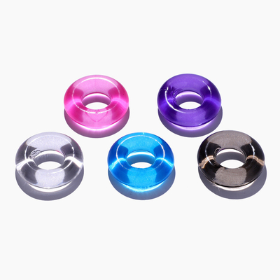 Verspätungs-Penis Ring Crystal Ring Color Random Silicone Ring für Mann