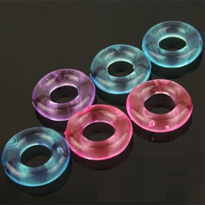 Verspätungs-Penis Ring Crystal Ring Color Random Silicone Ring für Mann