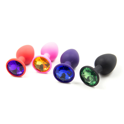 Tragbares Silikon Jeweled Chastity Anal Plug Adult Toy-Kolben-Stecker-anale homosexuelle erwachsene Spielwaren für Männer