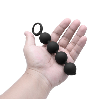 Große anale Bälle für Frauen-Mann-großes Kolben-Stecker-Silikon-anale Perlen mit Spannring
