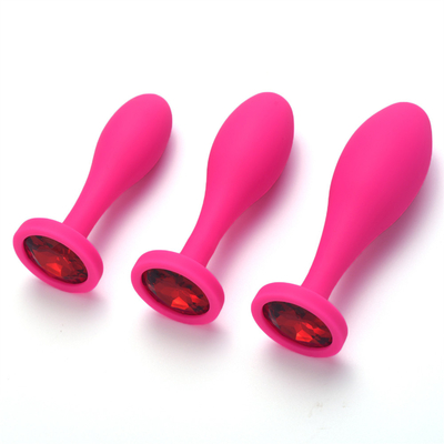 Rückgangs-wässern Versandsilikon-Analverkehr-Spielwaren Rückgangs-Entwurf schwarzer analer Massager-Kolben-Stecker-analen Stecker-Satz