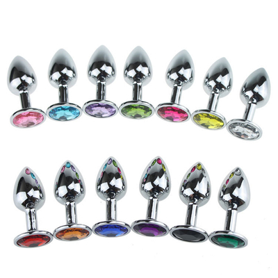 Verschiedene Farben Schmuck Sexspielzeug Metallanalstecker für Erwachsene