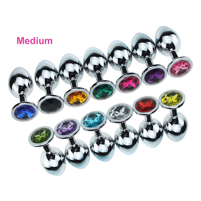 Verschiedene Farben Schmuck Sexspielzeug Metallanalstecker für Erwachsene