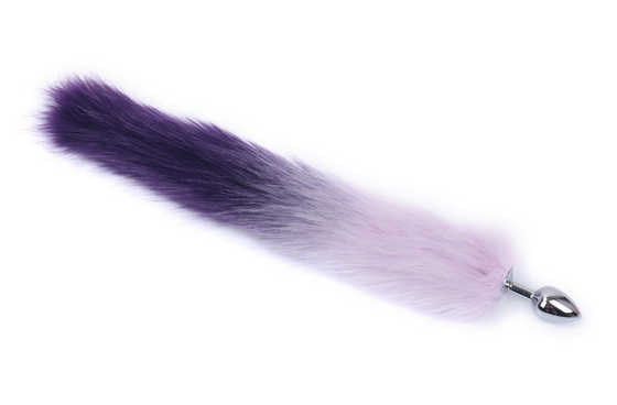 Farbenfrohe Metallrücken-Anal-Plug Einfügen Fox Tail Anal-Plug für Weibchen