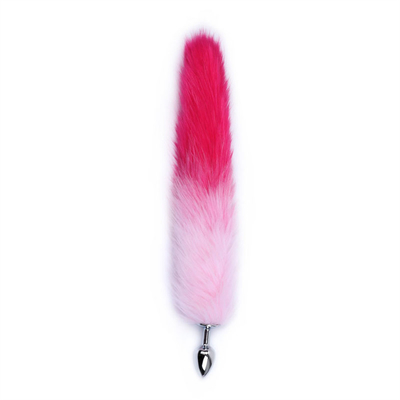 Farbenfrohe Metallrücken-Anal-Plug Einfügen Fox Tail Anal-Plug für Weibchen