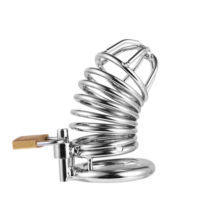 Metallkeuschheit Penis Cock Cage Männer Bondage Penis Lock Keuschheit Zeit Verzögerung Käfige Gerät für Männer