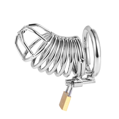 Metallkeuschheit Penis Cock Cage Männer Bondage Penis Lock Keuschheit Zeit Verzögerung Käfige Gerät für Männer