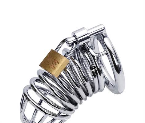 Metallkeuschheit Penis Cock Cage Männer Bondage Penis Lock Keuschheit Zeit Verzögerung Käfige Gerät für Männer
