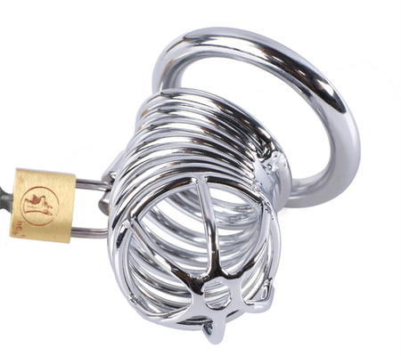 Metallkeuschheit Penis Cock Cage Männer Bondage Penis Lock Keuschheit Zeit Verzögerung Käfige Gerät für Männer