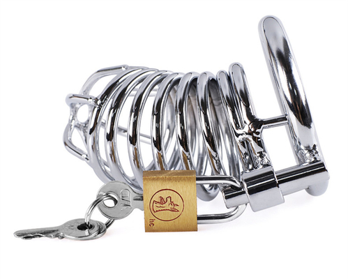 Metallkeuschheit Penis Cock Cage Männer Bondage Penis Lock Keuschheit Zeit Verzögerung Käfige Gerät für Männer