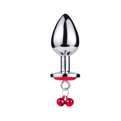 Anal-Sex-Spielzeug Stecker Hintern Edelstahl Kristall 3pcs Set Metall Anal-Stick mit Glocke