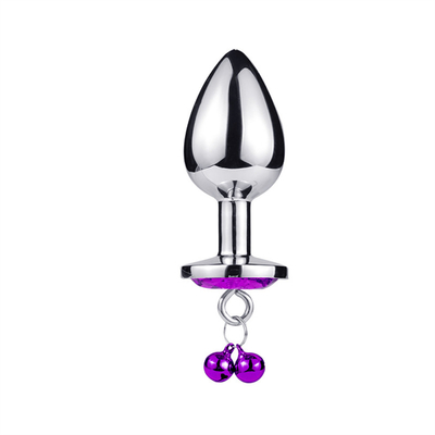 Anal-Sex-Spielzeug Stecker Hintern Edelstahl Kristall 3pcs Set Metall Anal-Stick mit Glocke