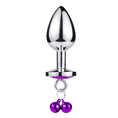 Anal-Sex-Spielzeug Stecker Hintern Edelstahl Kristall 3pcs Set Metall Anal-Stick mit Glocke