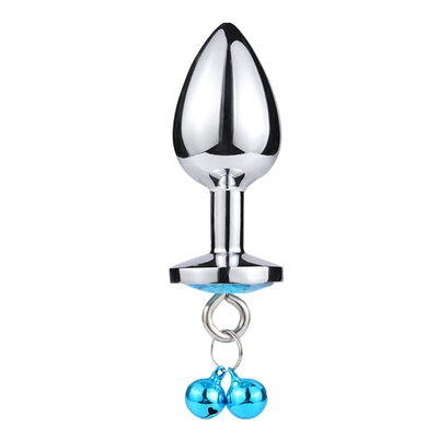 Anal-Sex-Spielzeug Stecker Hintern Edelstahl Kristall 3pcs Set Metall Anal-Stick mit Glocke