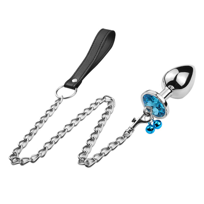 Anal-Sex-Spielzeug Stecker Hintern Edelstahl Kristall 3pcs Set Metall Anal-Stick mit Glocke