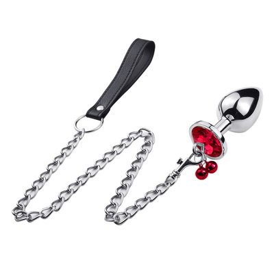 Anal-Sex-Spielzeug Stecker Hintern Edelstahl Kristall 3pcs Set Metall Anal-Stick mit Glocke