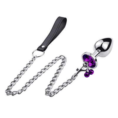 Anal-Sex-Spielzeug Stecker Hintern Edelstahl Kristall 3pcs Set Metall Anal-Stick mit Glocke