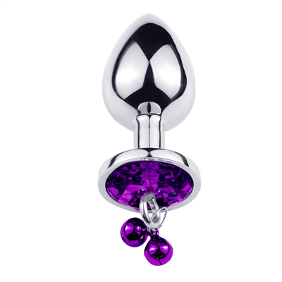 Anal-Sex-Spielzeug Stecker Hintern Edelstahl Kristall 3pcs Set Metall Anal-Stick mit Glocke
