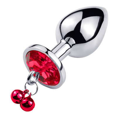 Anal-Sex-Spielzeug Stecker Hintern Edelstahl Kristall 3pcs Set Metall Anal-Stick mit Glocke