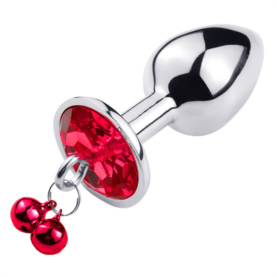 Anal-Sex-Spielzeug Stecker Hintern Edelstahl Kristall 3pcs Set Metall Anal-Stick mit Glocke