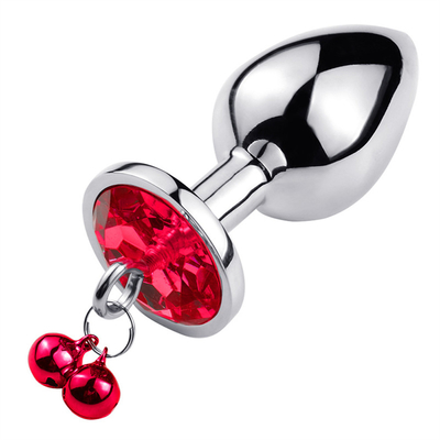 Anal-Sex-Spielzeug Stecker Hintern Edelstahl Kristall 3pcs Set Metall Anal-Stick mit Glocke