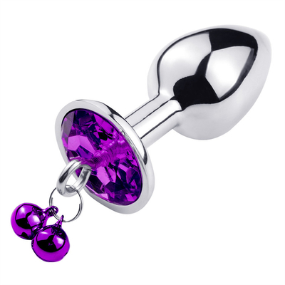 Anal-Sex-Spielzeug Stecker Hintern Edelstahl Kristall 3pcs Set Metall Anal-Stick mit Glocke