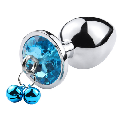 Anal-Sex-Spielzeug Stecker Hintern Edelstahl Kristall 3pcs Set Metall Anal-Stick mit Glocke