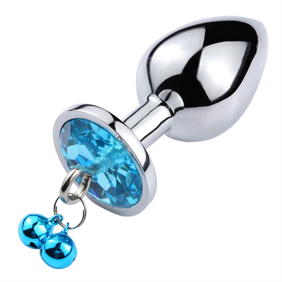 Anal-Sex-Spielzeug Stecker Hintern Edelstahl Kristall 3pcs Set Metall Anal-Stick mit Glocke