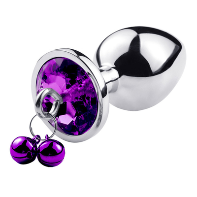 Anal-Sex-Spielzeug Stecker Hintern Edelstahl Kristall 3pcs Set Metall Anal-Stick mit Glocke