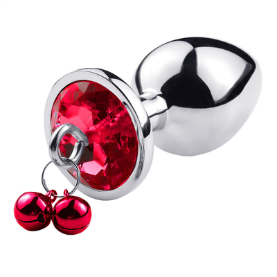 Anal-Sex-Spielzeug Stecker Hintern Edelstahl Kristall 3pcs Set Metall Anal-Stick mit Glocke
