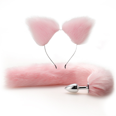 New Style Fuchs-Schwanz Anal-Plug Spielzeug, Anal-Butt-Plug, Schwanz Anal-Plug für Frauen Fancy Katze Kitty Kostüm Ohr Party Haare Kopf