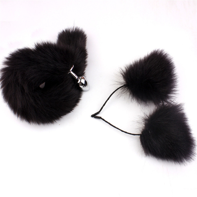 New Style Fuchs-Schwanz Anal-Plug Spielzeug, Anal-Butt-Plug, Schwanz Anal-Plug für Frauen Fancy Katze Kitty Kostüm Ohr Party Haare Kopf