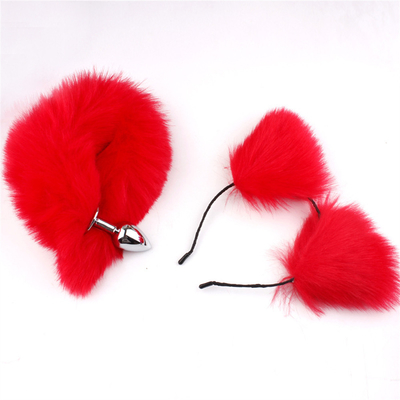 New Style Fuchs-Schwanz Anal-Plug Spielzeug, Anal-Butt-Plug, Schwanz Anal-Plug für Frauen Fancy Katze Kitty Kostüm Ohr Party Haare Kopf