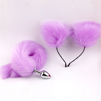 New Style Fuchs-Schwanz Anal-Plug Spielzeug, Anal-Butt-Plug, Schwanz Anal-Plug für Frauen Fancy Katze Kitty Kostüm Ohr Party Haare Kopf