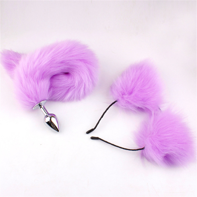 New Style Fuchs-Schwanz Anal-Plug Spielzeug, Anal-Butt-Plug, Schwanz Anal-Plug für Frauen Fancy Katze Kitty Kostüm Ohr Party Haare Kopf