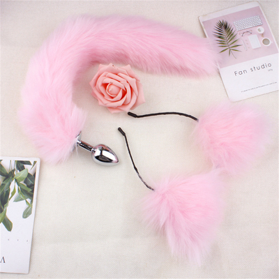 New Style Fuchs-Schwanz Anal-Plug Spielzeug, Anal-Butt-Plug, Schwanz Anal-Plug für Frauen Fancy Katze Kitty Kostüm Ohr Party Haare Kopf
