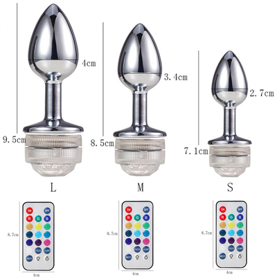 Farbwechsel Anus Vergrößerung Anal Arsch Stecker mit Fernbedienung Anal Licht Up Stecker Anal Stecker mit LED-Leuchten