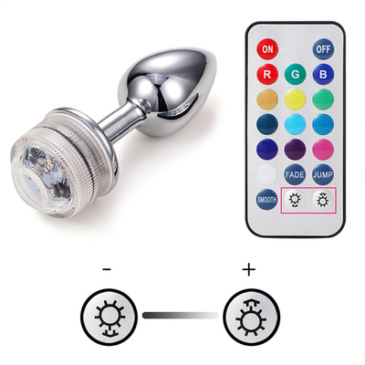 Farbwechsel Anus Vergrößerung Anal Arsch Stecker mit Fernbedienung Anal Licht Up Stecker Anal Stecker mit LED-Leuchten