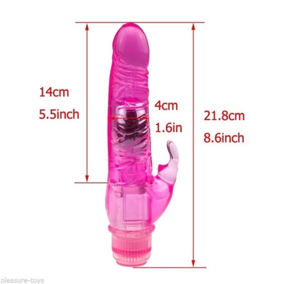 Kaninchenglans Penis G-Punkt Vibrator Weiblicher Apparat Silikon Vibration Vibrierender Dildo