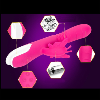 Automatischer Schubkopf Portable USB-Ladegerät Kaninchenvibrator für Frauen
